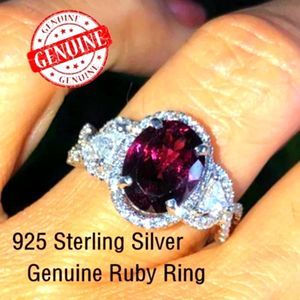 Sterling Silver Genuine Ruby Ring!